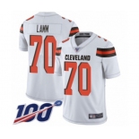 Youth Cleveland Browns #70 Kendall Lamm White Vapor Untouchable Limited Player 100th Season Football Jersey