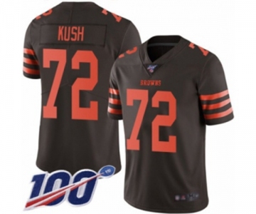 Youth Cleveland Browns #72 Eric Kush Limited Brown Rush Vapor Untouchable 100th Season Football Jersey