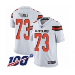 Youth Cleveland Browns #73 Joe Thomas White Vapor Untouchable Limited Player 100th Season Football Jersey