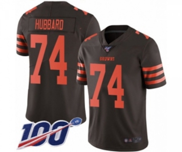 Youth Cleveland Browns #74 Chris Hubbard Limited Brown Rush Vapor Untouchable 100th Season Football Jersey