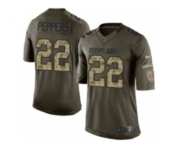 Youth Nike Cleveland Browns #22 Jabrill Peppers Limited Green Salute to Service NFL Jersey