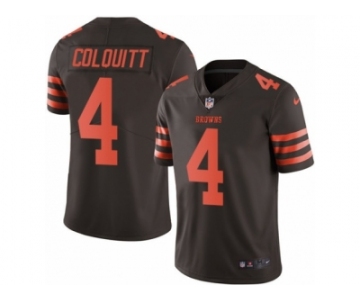 Youth Nike Cleveland Browns #4 Britton Colquitt Limited Brown Rush NFL Jersey