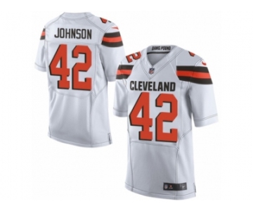 Youth Nike Cleveland Browns #42 Malcolm Johnson Limited White NFL Jersey