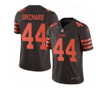 Youth Nike Cleveland Browns #44 Nate Orchard Limited Brown Rush NFL Jersey