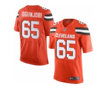 Youth Nike Cleveland Browns #65 Larry Ogunjobi Limited Orange Alternate NFL Jersey