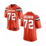 Youth Nike Cleveland Browns #72 Shon Coleman Orange Alternate NFL Jersey