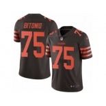 Youth Nike Cleveland Browns #75 Joel Bitonio Limited Brown Rush NFL Jersey