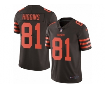 Youth Nike Cleveland Browns #81 Rashard Higgins Limited Brown Rush Vapor Untouchable NFL Jersey