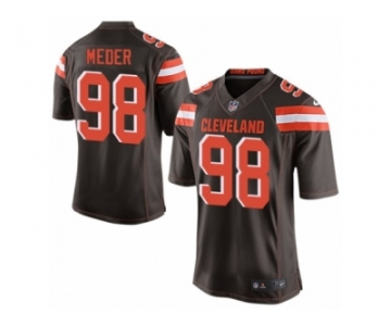 Youth Nike Cleveland Browns #98 Jamie Meder Limited Brown Team Color NFL Jersey