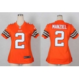 nike women nfl jerseys cleveland browns #2 manziel orange[nike]