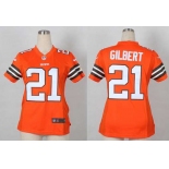 nike women nfl jerseys cleveland browns #21 gilbert orange[nike]