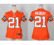 nike women nfl jerseys cleveland browns #21 gilbert orange[nike]