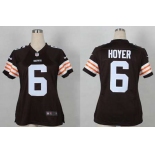 nike women nfl jerseys cleveland browns #6 hoyer brown[nike]