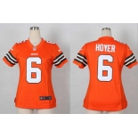 nike women nfl jerseys cleveland browns #6 hoyer orange[nike]