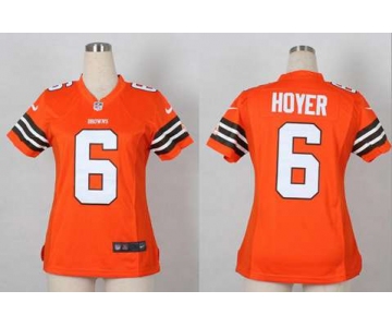 nike women nfl jerseys cleveland browns #6 hoyer orange[nike]