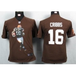 nike youth nfl jerseys cleveland browns #16 joshua cribbs brown[portrait fashion]