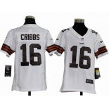 nike youth nfl jerseys cleveland browns #16 joshua cribbs white[nike]