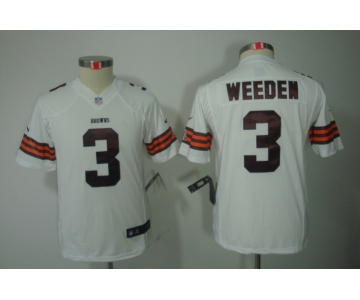 nike youth nfl jerseys cleveland browns #3 weeden white[nike limited]