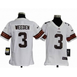 nike youth nfl jerseys cleveland browns #3 weeden white[nike]