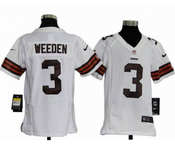 nike youth nfl jerseys cleveland browns #3 weeden white[nike]