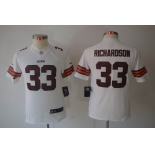 nike youth nfl jerseys cleveland browns #33 richardson white[nike limited]