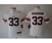 nike youth nfl jerseys cleveland browns #33 richardson white[nike limited]