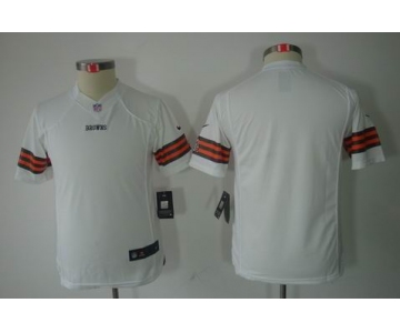 nike youth nfl jerseys cleveland browns blank white[nike limited]