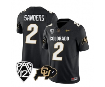 Men Colorado Buffaloes #2 Shedeur Sanders Black 2023 FUSE Limited Football Stitched Jersey