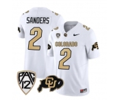 Men Colorado Buffaloes #2 Shedeur Sanders White 2023 FUSE Limited Football Stitched Jersey