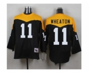 Mitchell And Ness 1967 Pittsburgh Steelers #11 Markus Wheaton Black Yelllow Throwback Mens Stitched NFL Jersey