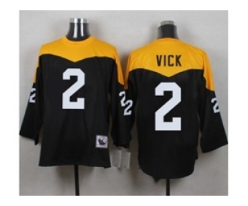 Mitchell And Ness 1967 Pittsburgh Steelers #2 Michael Vick Black Yelllow Throwback Mens Stitched NFL Jersey