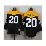 Mitchell And Ness 1967 Pittsburgh Steelers #20 Rocky Bleier Black Yelllow Throwback Mens Stitched NFL Jersey