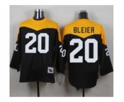 Mitchell And Ness 1967 Pittsburgh Steelers #20 Rocky Bleier Black Yelllow Throwback Mens Stitched NFL Jersey