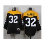 Mitchell And Ness 1967 Pittsburgh Steelers #32 Franco Harris Black Yelllow Throwback Mens Stitched NFL Jersey