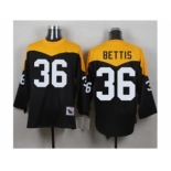 Mitchell And Ness 1967 Pittsburgh Steelers #36 Jerome Bettis Black Yelllow Throwback Mens Stitched NFL Jersey