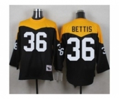 Mitchell And Ness 1967 Pittsburgh Steelers #36 Jerome Bettis Black Yelllow Throwback Mens Stitched NFL Jersey