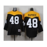 Mitchell And Ness 1967 Pittsburgh Steelers #48 Bud Dupree Black Yelllow Throwback Mens Stitched NFL Jersey