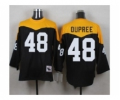 Mitchell And Ness 1967 Pittsburgh Steelers #48 Bud Dupree Black Yelllow Throwback Mens Stitched NFL Jersey