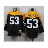 Mitchell And Ness 1967 Pittsburgh Steelers #53 Maurkice Pouncey Black Yelllow Throwback Mens Stitched NFL Jersey