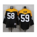 Mitchell And Ness 1967 Pittsburgh Steelers #59 Jack Ham Black Yelllow Throwback Mens Stitched NFL Jersey