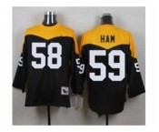 Mitchell And Ness 1967 Pittsburgh Steelers #59 Jack Ham Black Yelllow Throwback Mens Stitched NFL Jersey