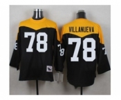 Mitchell And Ness 1967 Pittsburgh Steelers #78 Alejandro Villanueva Black Yelllow Throwback Mens Stitched NFL Jersey