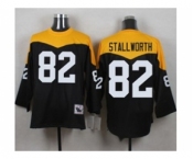 Mitchell And Ness 1967 Pittsburgh Steelers #82 John Stallworth Black Yelllow Throwback Mens Stitched NFL Jersey