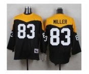 Mitchell And Ness 1967 Pittsburgh Steelers #83 Heath Miller Black Yelllow Throwback Mens Stitched NFL Jersey