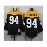 Mitchell And Ness 1967 Pittsburgh Steelers #94 Lawrence Timmons Black Yelllow Throwback Mens Stitched NFL Jersey