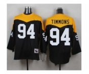 Mitchell And Ness 1967 Pittsburgh Steelers #94 Lawrence Timmons Black Yelllow Throwback Mens Stitched NFL Jersey