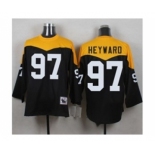 Mitchell And Ness 1967 Pittsburgh Steelers #97 Cameron Heyward Black Yelllow Throwback Mens Stitched NFL Jersey