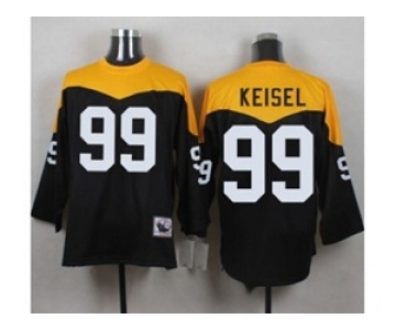 Mitchell And Ness 1967 Pittsburgh Steelers #99 Brett Keisel Black Yelllow Throwback Mens Stitched NFL Jersey