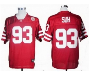 NCAA Nebraska Cornhuskers #93 Ndamukong Suh Red