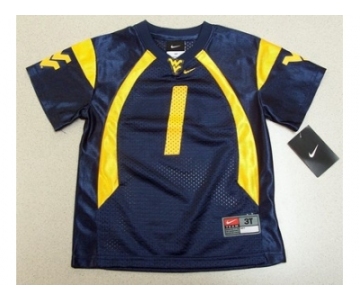 NCAA Nike West Virginia Mountaineers #1 Tavon Austin  blue